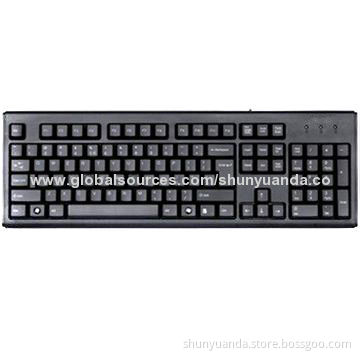 Fashion slim keyboard USB keyboard interface, 104 keys, full-size keyboard layout style